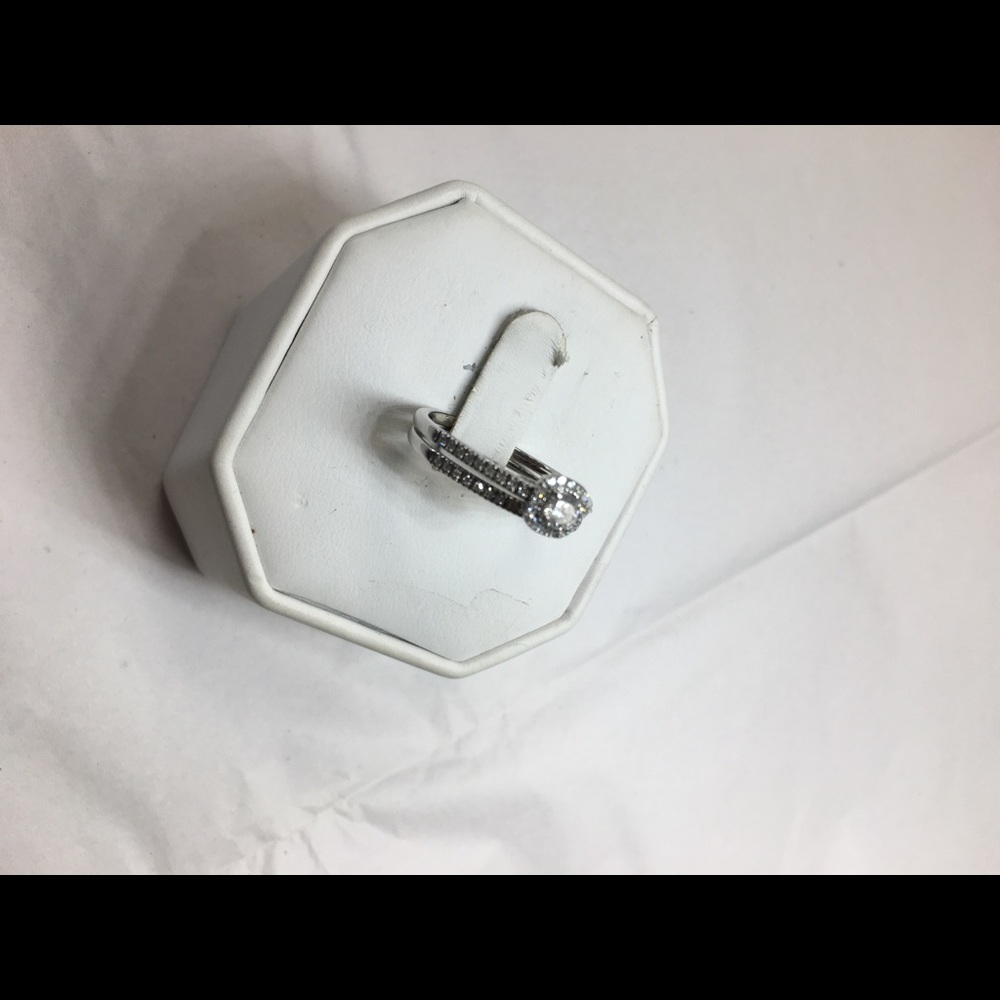 14K bridal set round diamonds 0.75 ct w - Picture 2 of 5